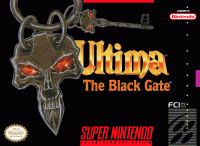 Ultima The Black Gate Super Nintendo  box art